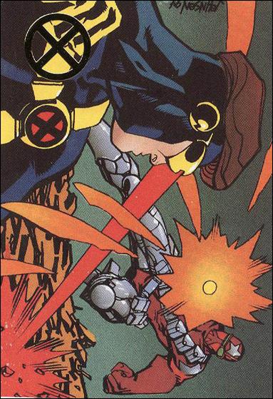 X-Men: Hardees (Base Set) card 1 Cyclops vs Commando