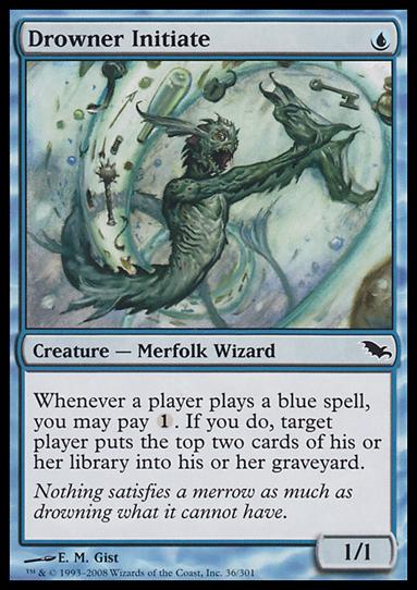 Magic the Gathering: Shadowmoor (Base Set) card 36 Drowner Initiate
