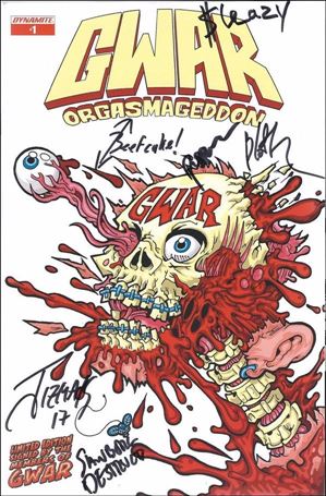 Gwar: Orgasmageddon issue 1-H Matt Maguire Special 1:100 Band Signed Cover