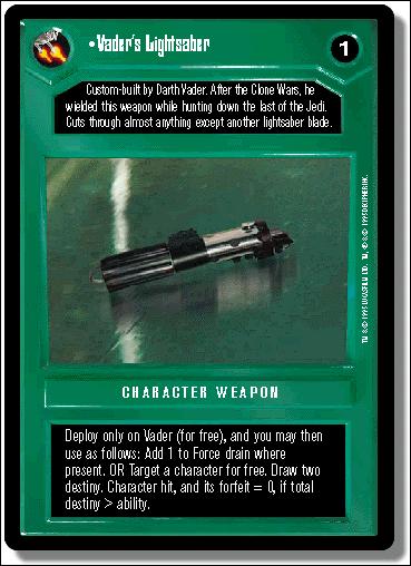 Star Wars: Premiere Limited (Base Set) card 159 Vader's Lightsaber