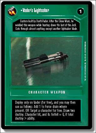 Star Wars: Premiere Limited (Base Set) card 159 Vader's Lightsaber