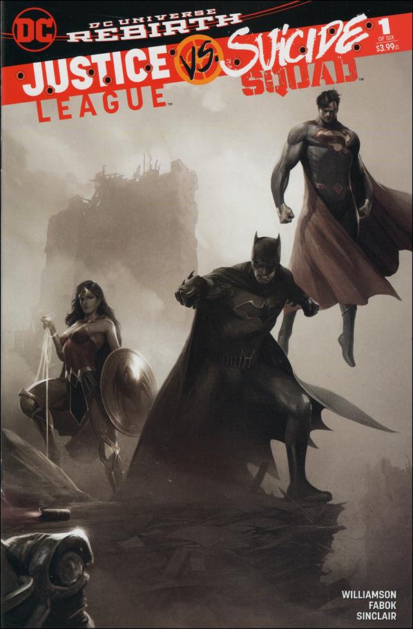 Justice League Vs Suicide Squad issue 1-P Francesco Mattina Shared Right Side B/W Cover