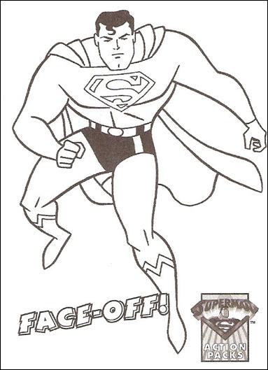 Superman Action Packs (Coloring Subset) card C5 Face-Off!