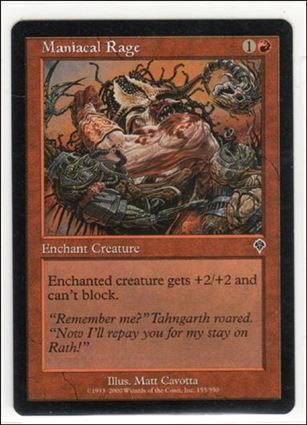 Magic the Gathering: Invasion (Base Set) card 155 Maniacal Rage