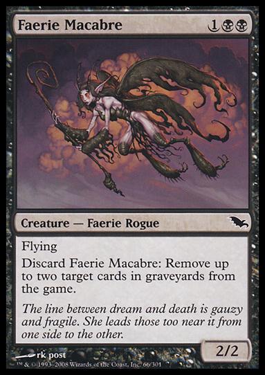 Magic the Gathering: Shadowmoor (Base Set) card 66 Faerie Macabre