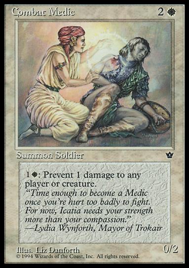 Magic the Gathering: Fallen Empires (Base Set) card 1-C Combat Medic