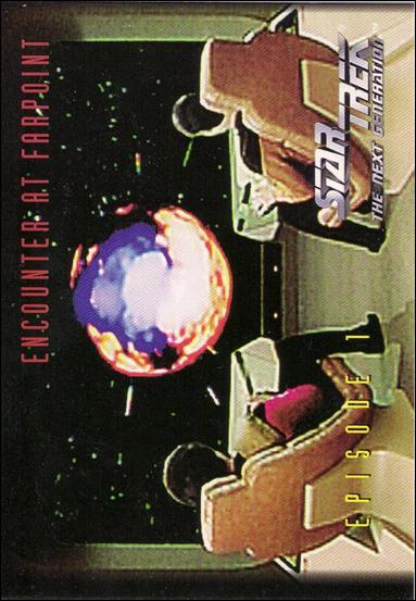 Star Trek: The Next Generation - The Episode Collection Season One (Base Set) card 10 Encounter at Farpoint, Episode 1A