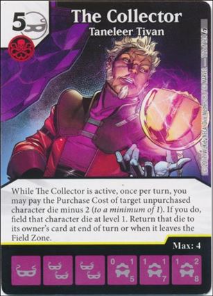 Marvel Dice Masters Guardians of the Galaxy  card 112 The Collector: Taneleer Tivan