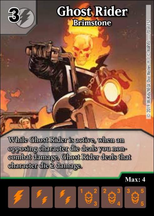 Marvel Dice Masters  Avengers Infinity Gauntlet card 70 Ghost Rider: Brimstone
