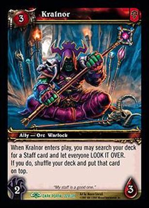 World of Warcraft: Through the Dark Portal (Base Set) card 220 Kralnor
