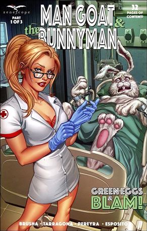 Man Goat & the Bunnyman: Green Eggs & Blam! issue 1-C David Lorenzo Riveiro Cover