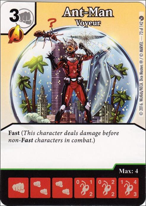 Marvel Dice Masters Civil War card 73 Ant-Man: Voyeur 