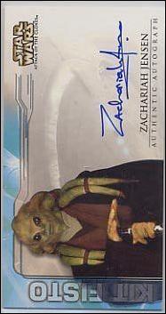 Star Wars: Attack of the Clones Widevision  (Autograph Subset) card nn10 Zachariah Jensen - Kit Fisto (1:29 Packs)