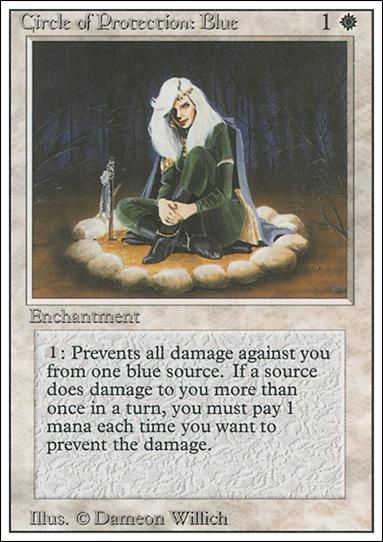 Magic the Gathering: Revised (Base Set) card 10 Circle of Protection: Blue