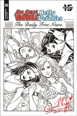 Red Sonja and Vampirella Meet Betty and Veronica issue 6-J Laura Braga 1:20 Black & White Cover