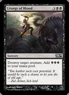 Magic the Gathering: 2014 Core Set (Base Set) card 104 Liturgy of Blood