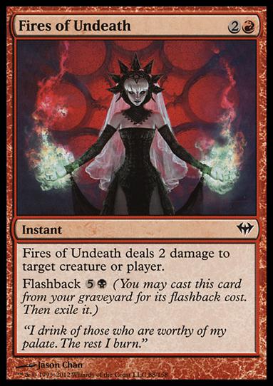 Magic the Gathering: Dark Ascension (Base Set) card 88 Fires of Undeath