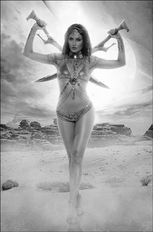 Dejah Thoris: Winter's End issue One Shot-F 1:7 Black & White Virgin Cosplay Photo Cover
