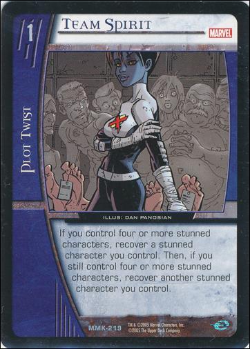 Marvel Knights: VS System (Base Set) card MMK-219 Team Spirit
