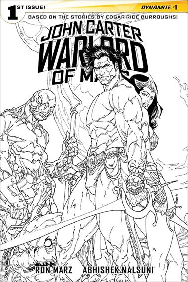John Carter: Warlord of Mars (2014) issue 1-K Bart Sears 1:40 Black & White Cover