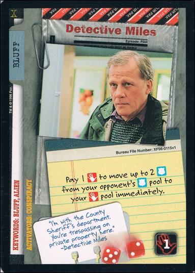 X-Files: Premiere Edition (Base Set) card XF96-0115v1 Detective Miles