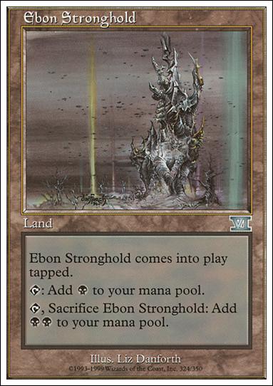 Magic the Gathering: 6th Edition (Base Set) card 324 Ebon Stronghold