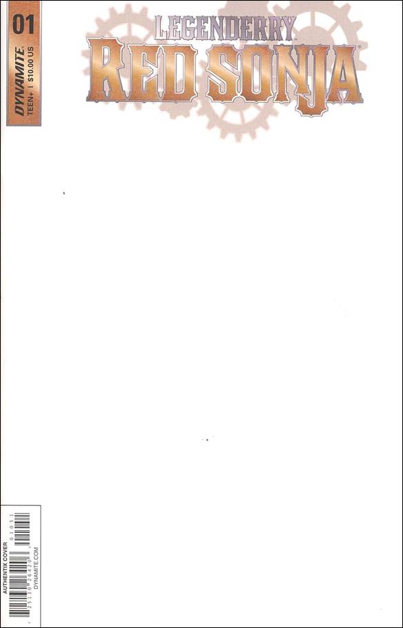 Legenderry Red Sonja (2018) issue 1-E Blank Authentix  Cover