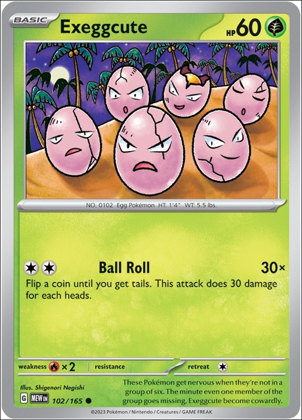 Pokemon: Scarlet & Violet - 151 (Base Set) card 102/165 Exeggcute