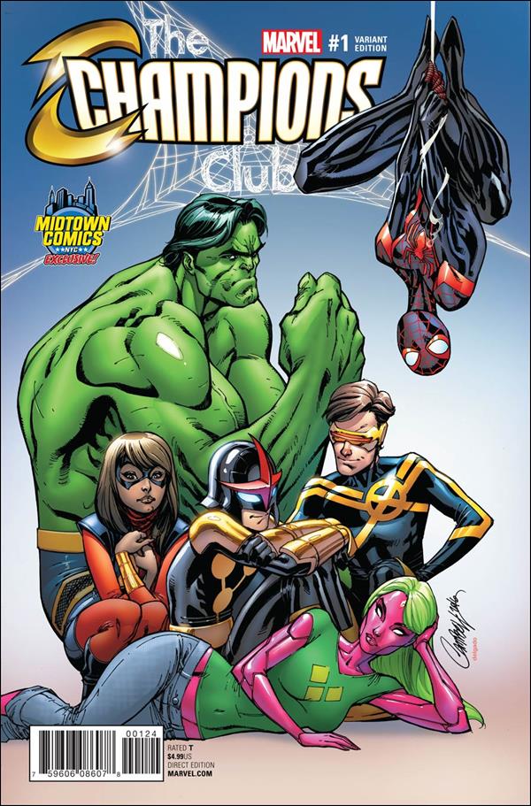 Champions (2016) issue 1-VJ J. Scott Campbell Midtown Comics Cover