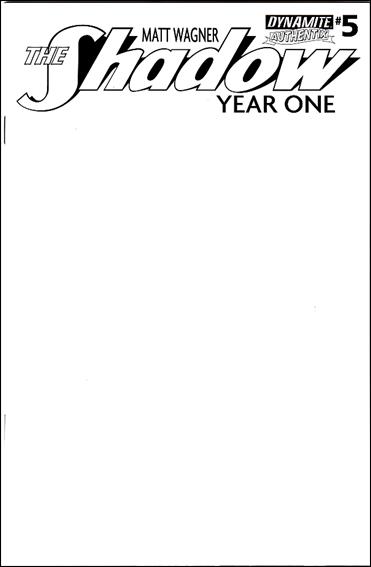 Shadow Year One issue 5-F Blank Authentix Cover