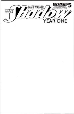 Shadow Year One issue 5-F Blank Authentix Cover
