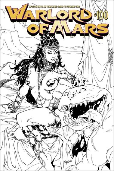 Warlord of Mars issue 100-J Emanuela Lupacchino Black & White Cover 1/25