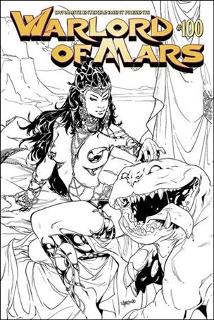 Warlord of Mars issue 100-J Emanuela Lupacchino Black & White Cover 1/25