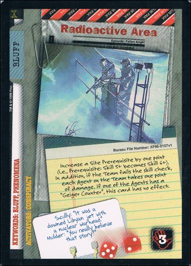 X-Files: Premiere Edition (Base Set) card XF96-0107v1 Radioactive Area