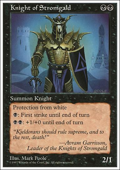 Magic the Gathering: 5th Edition (Base Set) card 171 Knight of Stromgald