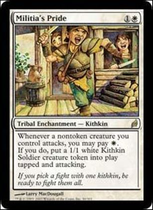 Magic the Gathering: Lorwyn  card 30-Z-INVALID Milita's Pride
