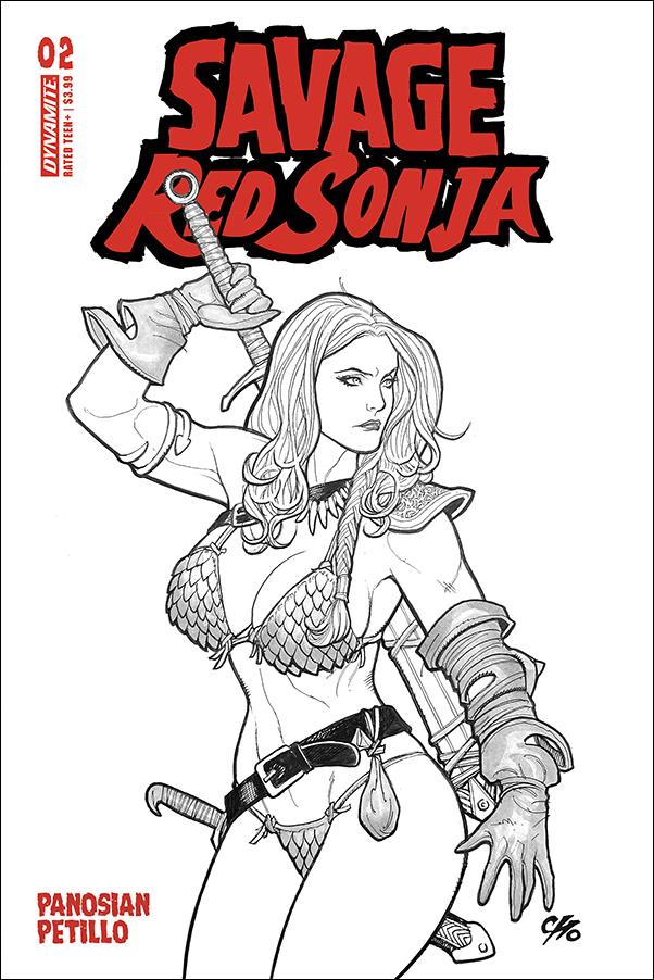 Savage Red Sonja issue 2-G Frank Cho 1:15 Line Art Cover