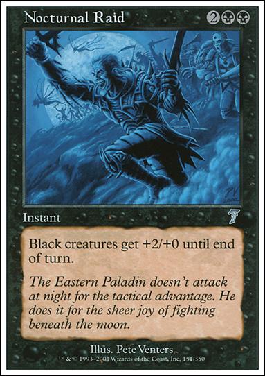 Magic the Gathering: 7th Edition (Base Set) card 151 Nocturnal Raid