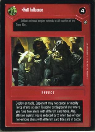 Star Wars: Jabba's Palace Sealed Deck (Base Set) card 3 Hutt Influence
