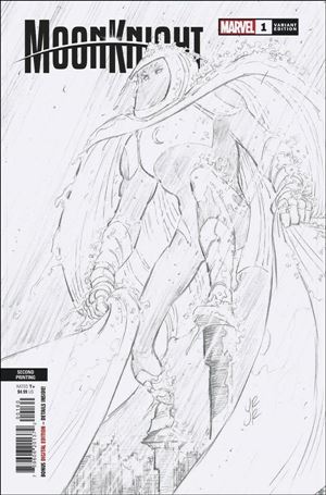 Moon Knight (2021) issue 1-S John Romita Jr. 1:25 Sketch Cover (2nd Printing)
