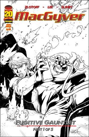 MacGyver: Fugitive Gauntlet issue 1-B Black & White Cover (2nd Printing)
