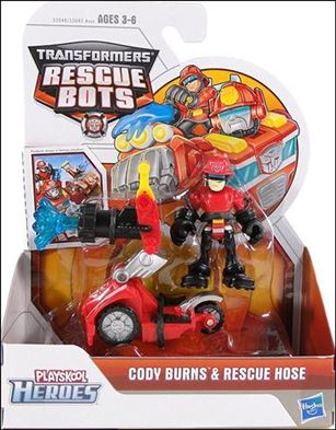 Transformers Rescue Bots figure 4 Cody Burns and Rescue Hose