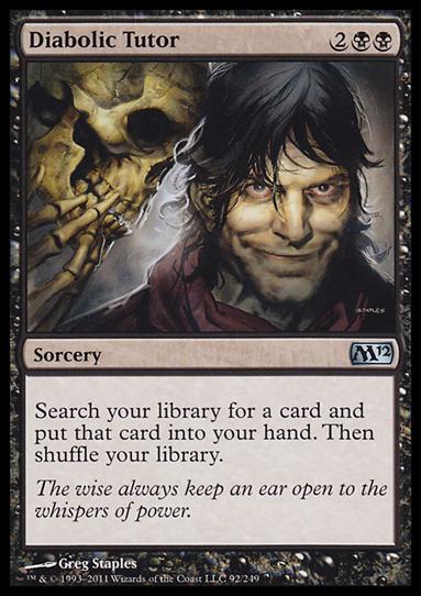 Magic the Gathering: 2012 Core Set (Base Set) card 92 Diabolic Tutor