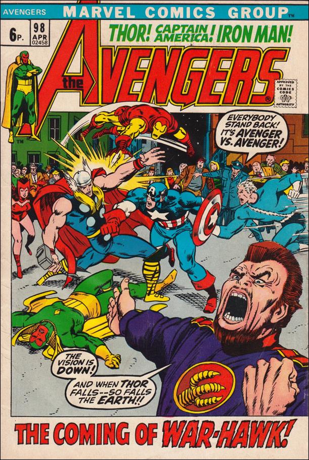 Avengers (1963) issue 98-B UK Price Cover