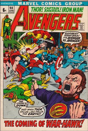 Avengers (1963) issue 98-B UK Price Cover