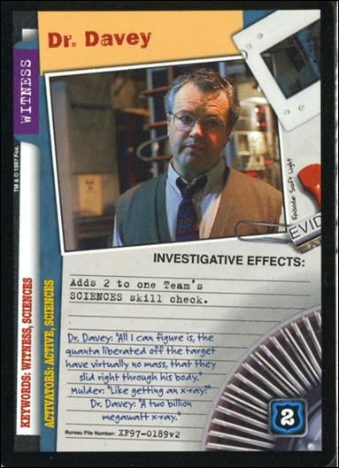 X-Files: The Truth Is Out There (Base Set) card XF97-0189v2 Dr. Davey