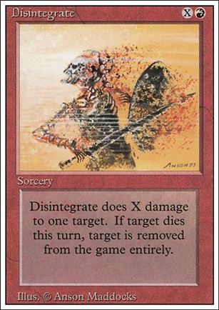 Magic the Gathering: Revised (Base Set) card 142 Disintegrate