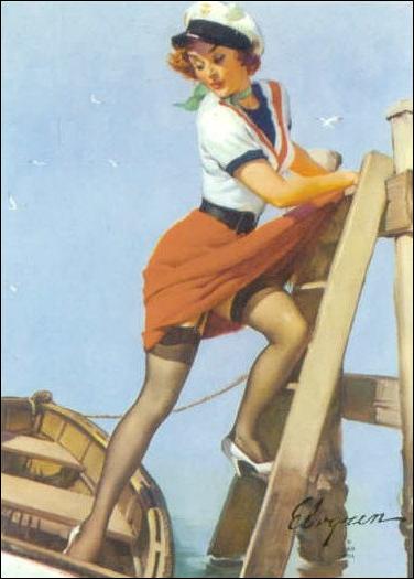 Elvgren's Calendar Pinups (Base Set) card 75 Sailor Beware