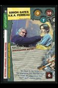 X-Files: 101361 (Base Set) card XF97-0391x1 Simon Gates A.K.A. Ferreau