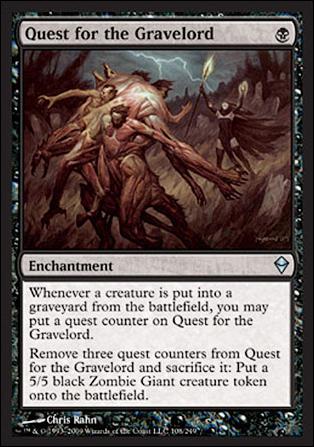 Magic The Gathering: Zendikar (Base Set) card 108 Quest for the Gravelord